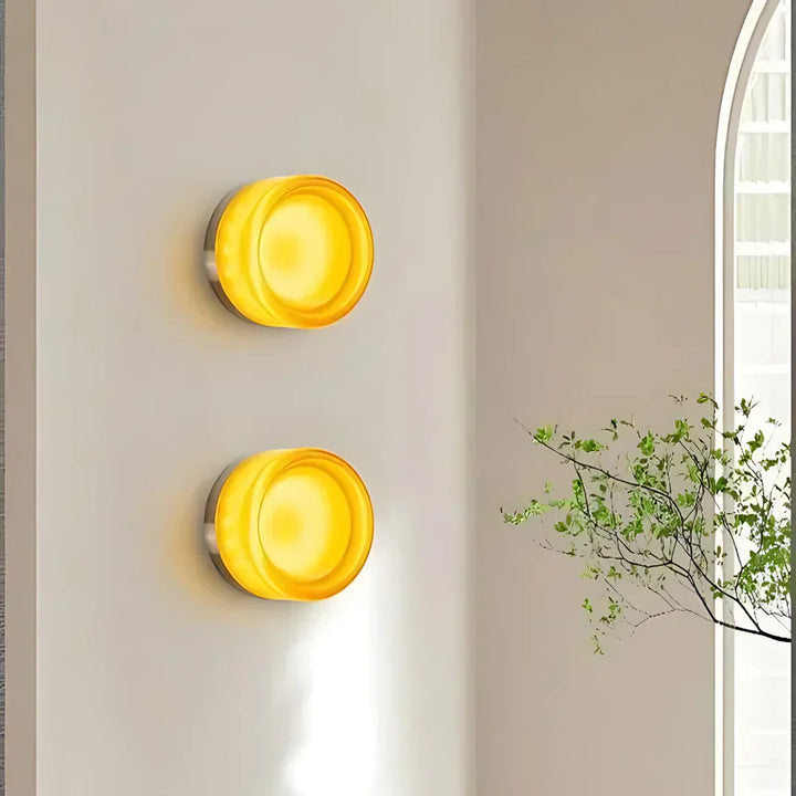 LumiRond: Lampada da parete LED moderna dal design rotondo – Lampada da parete minimalista per soggiorno e camera da letto