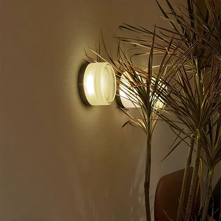 LumiRond: Lampada da parete LED moderna dal design rotondo – Lampada da parete minimalista per soggiorno e camera da letto