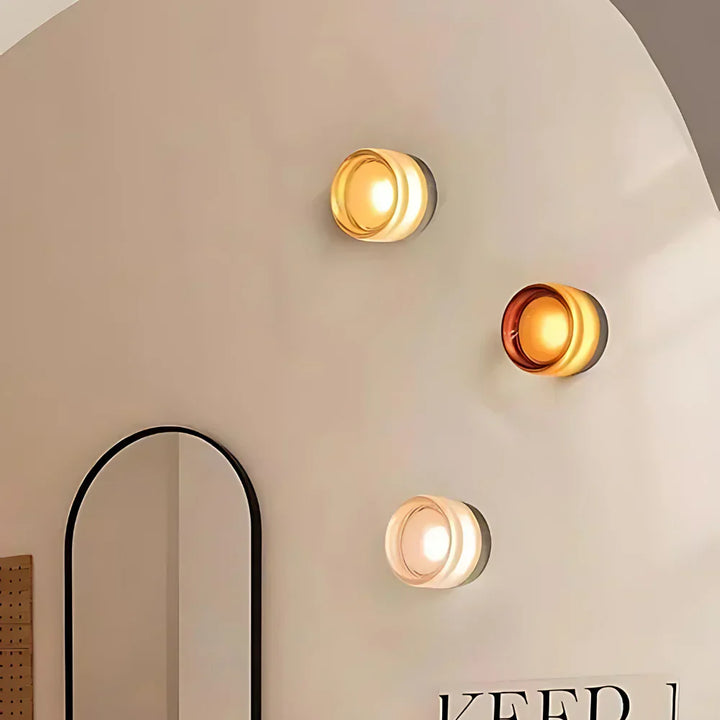 LumiRond: Lampada da parete LED moderna dal design rotondo – Lampada da parete minimalista per soggiorno e camera da letto