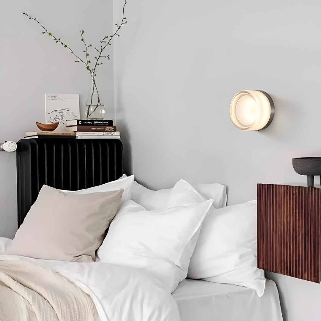 LumiRond: Lampada da parete LED moderna dal design rotondo – Lampada da parete minimalista per soggiorno e camera da letto