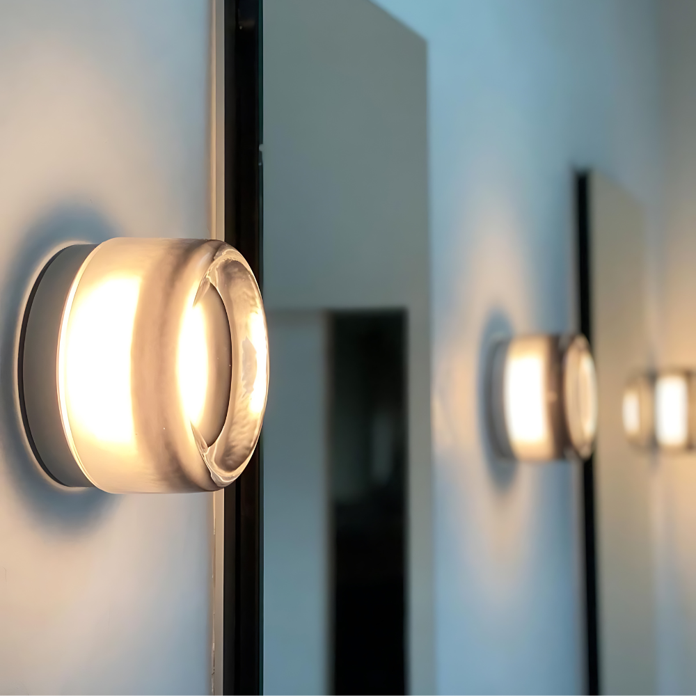 LumiRond: Lampada da parete LED moderna dal design rotondo – Lampada da parete minimalista per soggiorno e camera da letto
