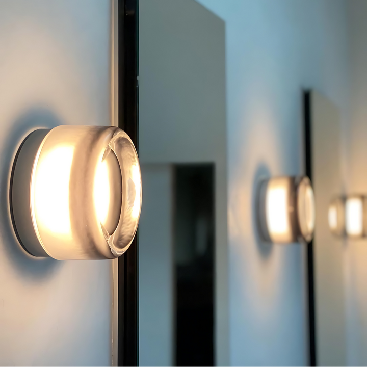 LumiRond: Lampada da parete LED moderna dal design rotondo – Lampada da parete minimalista per soggiorno e camera da letto