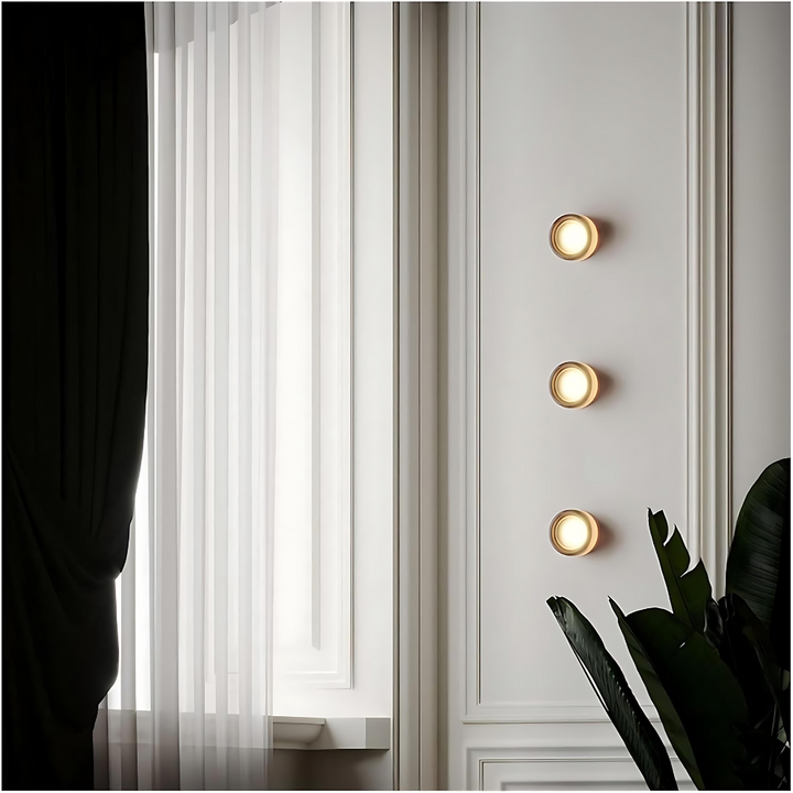 LumiRond: Lampada da parete LED moderna dal design rotondo – Lampada da parete minimalista per soggiorno e camera da letto