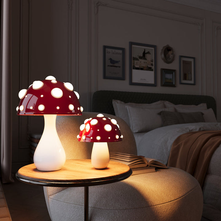 LumiShroom: Lampada da tavolo a LED a forma di fungo – Luce decorativa bianco caldo per camera da letto e soggiorno