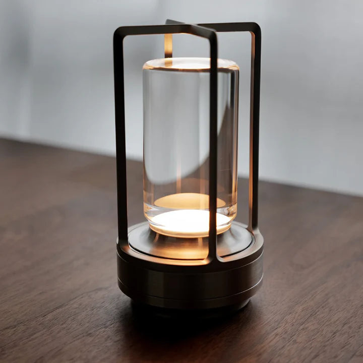 LumiSola: Lampada da tavolo LED senza fili con ricarica USB – dimmerabile e impermeabile per interni ed esterni