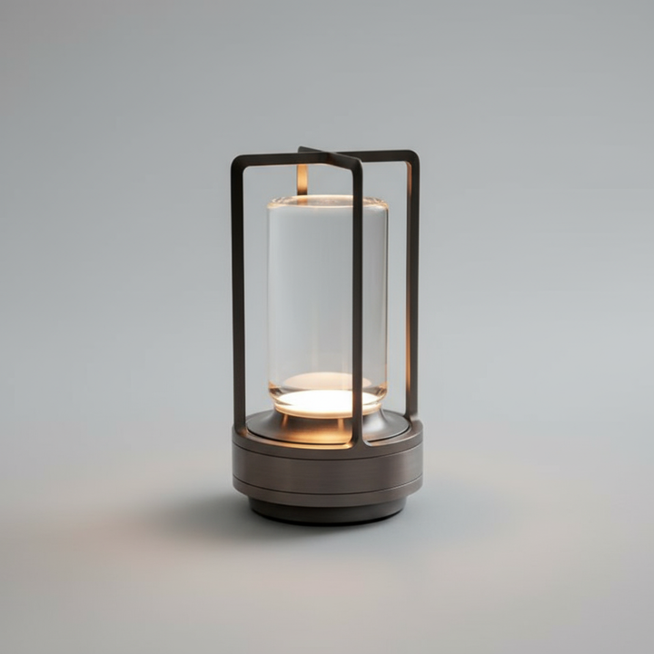 LumiSola: Lampada da tavolo LED senza fili con ricarica USB – dimmerabile e impermeabile per interni ed esterni