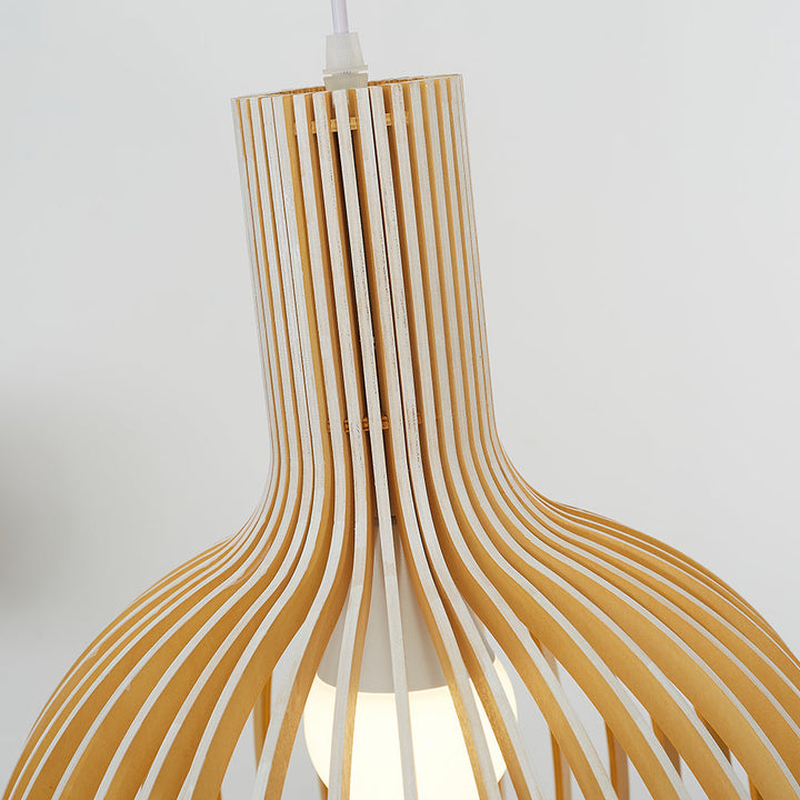LumiVogel: Lampada a sospensione in legno a forma di uccello – Luce decorativa per soggiorno e sala da pranzo