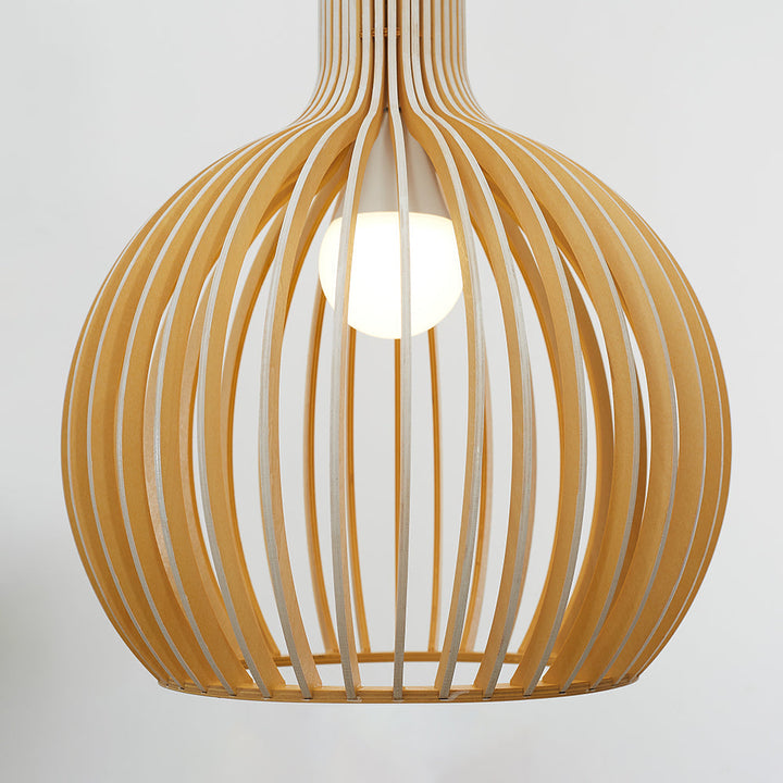 LumiVogel: Lampada a sospensione in legno a forma di uccello – Luce decorativa per soggiorno e sala da pranzo