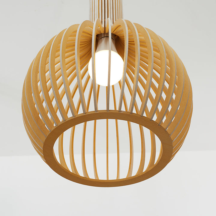 LumiVogel: Lampada a sospensione in legno a forma di uccello – Luce decorativa per soggiorno e sala da pranzo