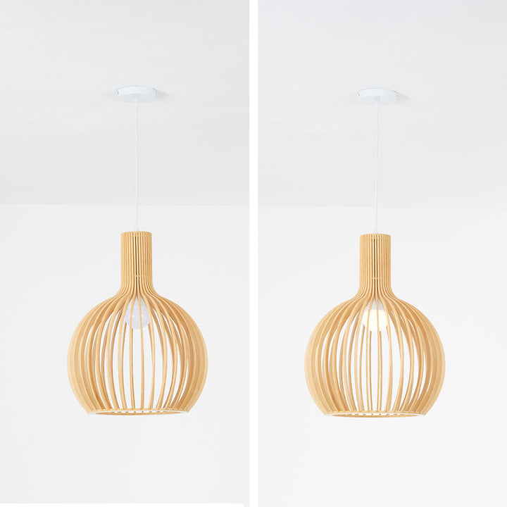 LumiVogel: Lampada a sospensione in legno a forma di uccello – Luce decorativa per soggiorno e sala da pranzo