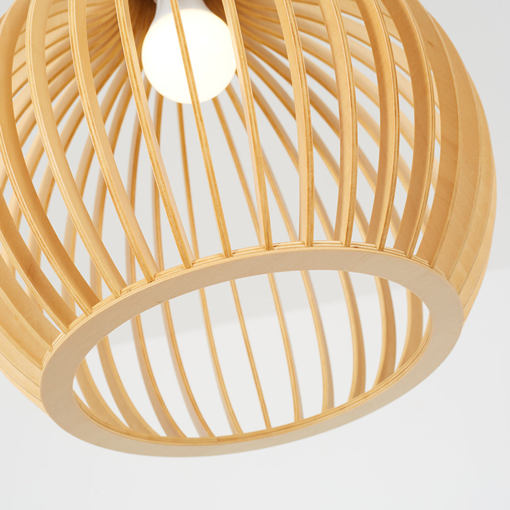 LumiVogel: Lampada a sospensione in legno a forma di uccello – Luce decorativa per soggiorno e sala da pranzo