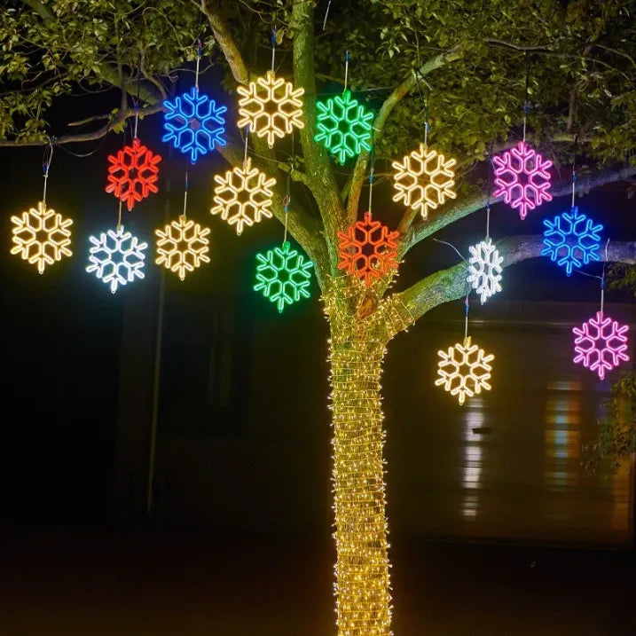 LumiWeih: Illuminazione esterna LED bianco caldo con decorazioni festive da appendere – per terrazza e ingresso