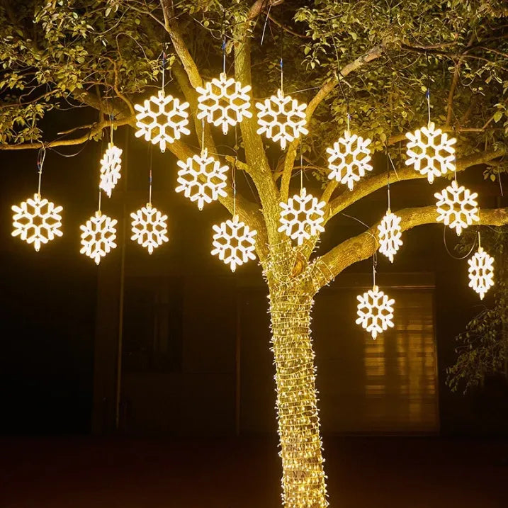 LumiWeih: Illuminazione esterna LED bianco caldo con decorazioni festive da appendere – per terrazza e ingresso