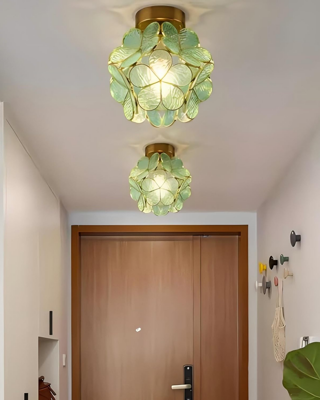 LuminaFiore: Lampada da soffitto LED moderna con forma di fiore in acrilico e luce ambientale calda – per corridoio e camera da letto