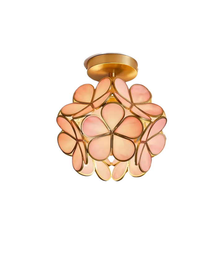 LuminaFiore: Lampada da soffitto LED moderna con forma di fiore in acrilico e luce ambientale calda – per corridoio e camera da letto