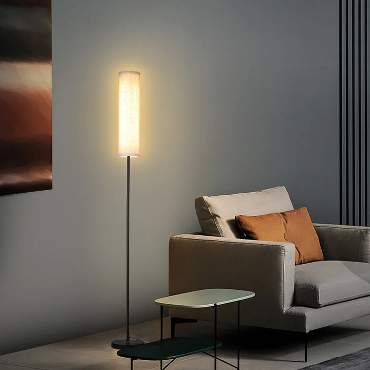 LumiveloLux: Lampada da terra LED scandinava con luminosità dimmerabile e telecomando – per soggiorno e camera da letto