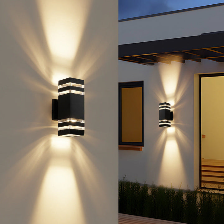 LumoDuo: Lampada da parete esterna a LED 2 fiamme – luce moderna per esterni