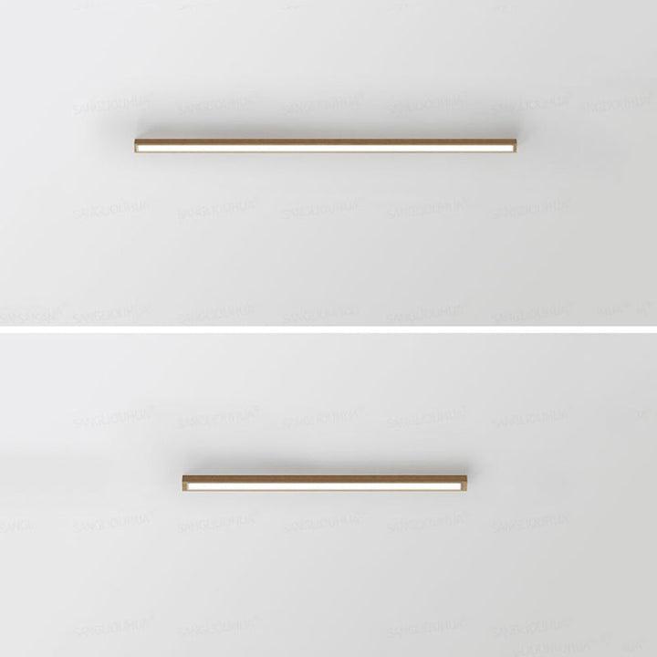 LumoLine: Moderna Lampada da Soffitto LED in Legno – 3 Modalità di Colore per Camera da Letto e Soggiorno
