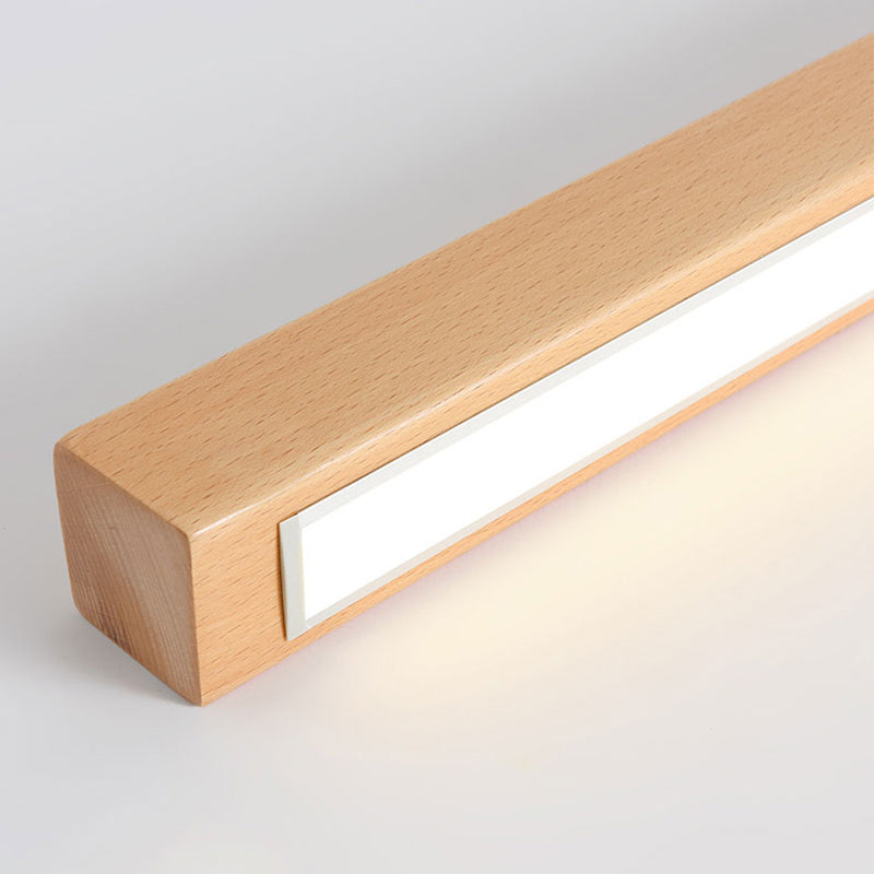 LumoLine: Moderna Lampada da Soffitto LED in Legno – 3 Modalità di Colore per Camera da Letto e Soggiorno
