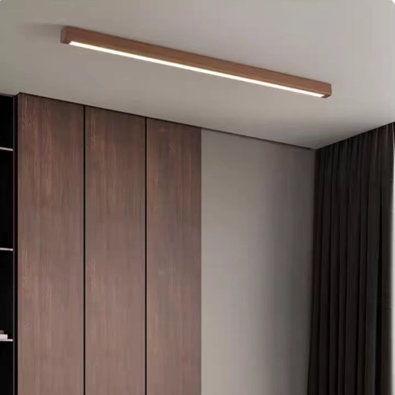 LumoLine: Moderna Lampada da Soffitto LED in Legno – 3 Modalità di Colore per Camera da Letto e Soggiorno