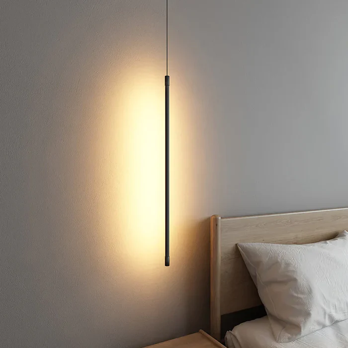 LumoLinea: Sottile lampada a sospensione LED in alluminio – per sala da pranzo e cucina
