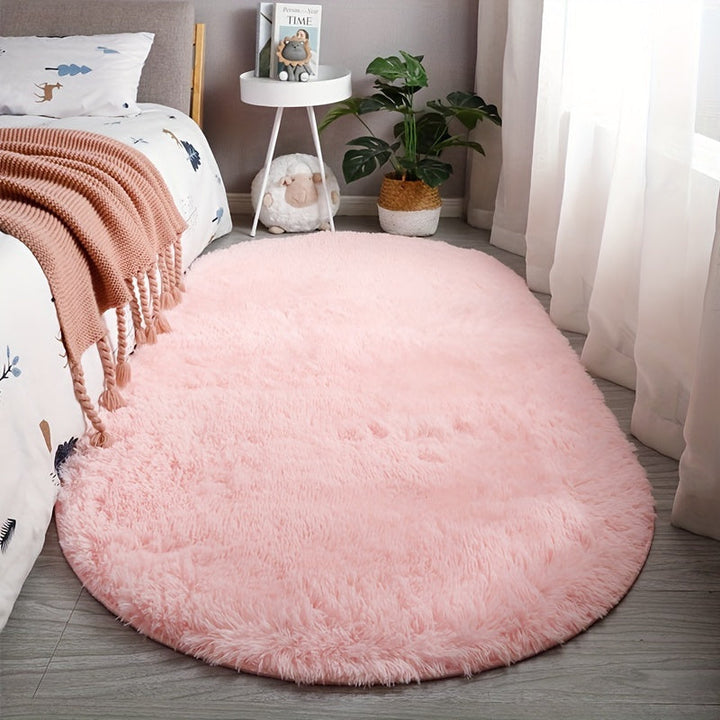 LumoNiva: Tappeto moderno ovale dallo stile neutro, confortevole sotto i piedi – per camere da letto e spazi piccoli