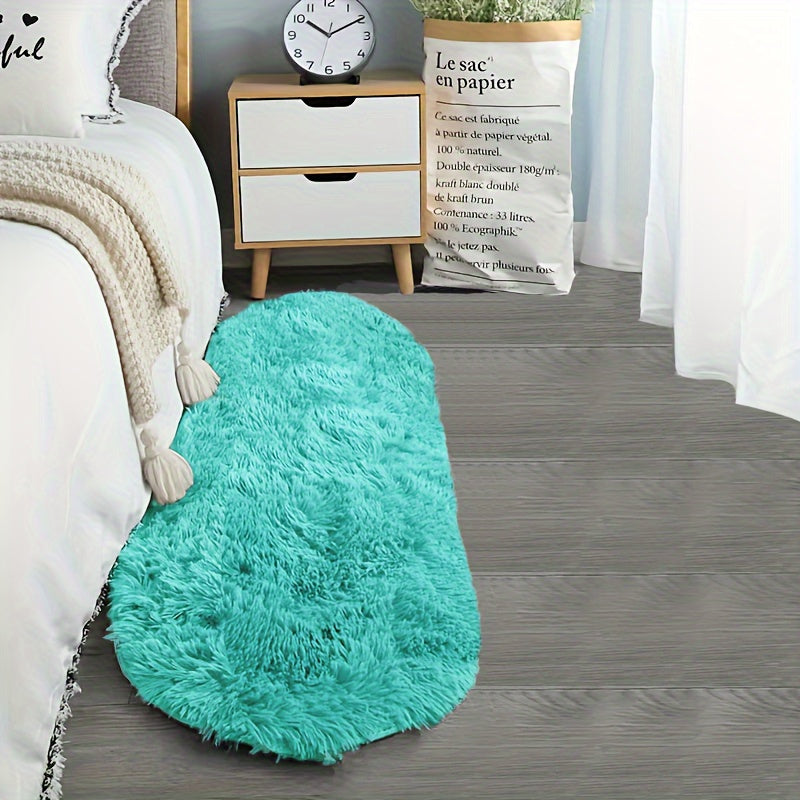 LumoNiva: Tappeto moderno ovale dallo stile neutro, confortevole sotto i piedi – per camere da letto e spazi piccoli