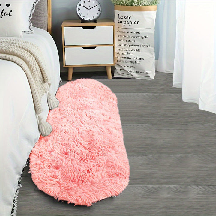 LumoNiva: Tappeto moderno ovale dallo stile neutro, confortevole sotto i piedi – per camere da letto e spazi piccoli
