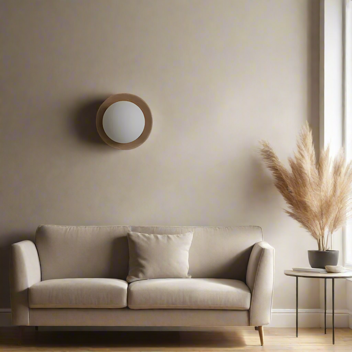 LumoNordic: Elegante Applique LED 1-fiamma con base in legno e sfera di vetro – ideale per soggiorno e ingresso