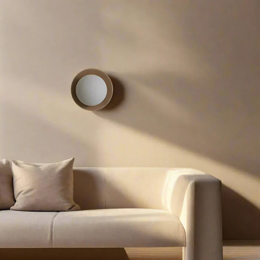 LumoNordic: Elegante Applique LED 1-fiamma con base in legno e sfera di vetro – ideale per soggiorno e ingresso