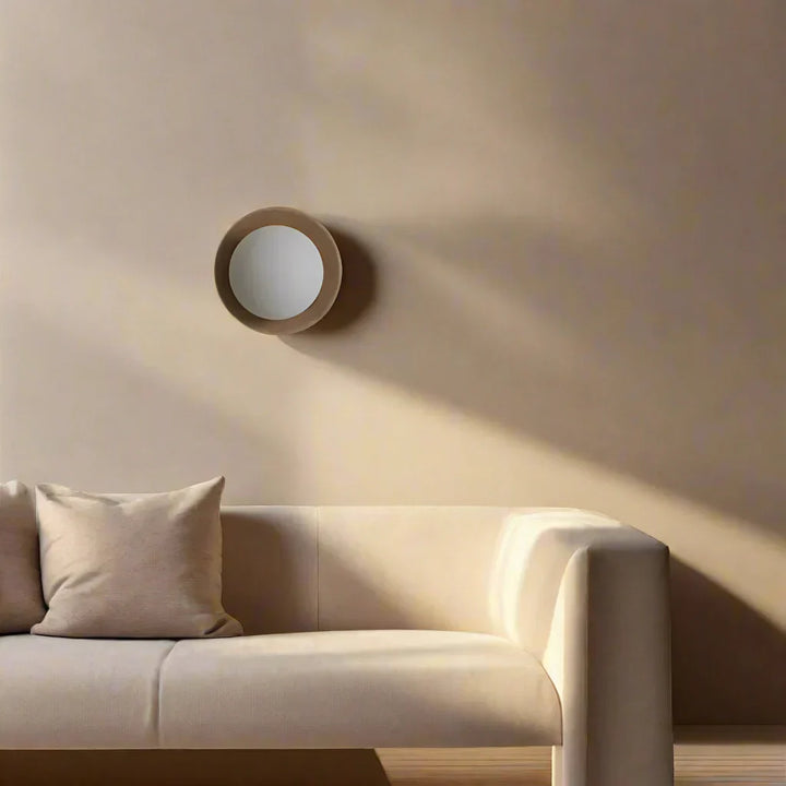 LumoNordic: Elegante Applique LED 1-fiamma con base in legno e sfera di vetro – ideale per soggiorno e ingresso