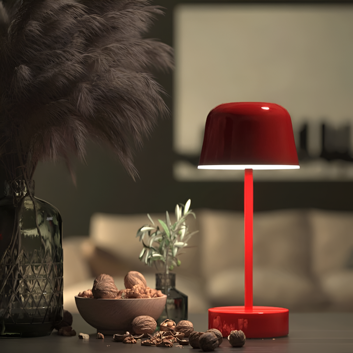 LumoRetro: Lampada da Tavolo LED Senza Fili – Ricaricabile in Design Retro per Soggiorno &amp; Comodino