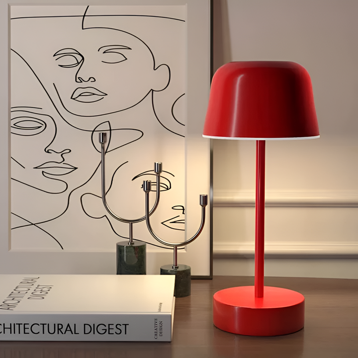 LumoRetro: Lampada da Tavolo LED Senza Fili – Ricaricabile in Design Retro per Soggiorno &amp; Comodino