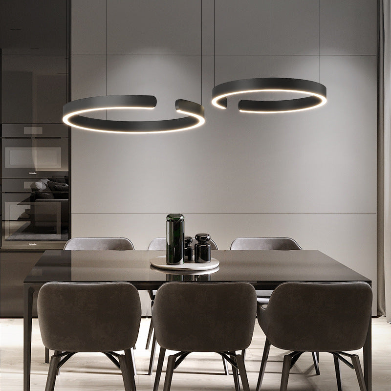 LumoRing: Moderno Lampadario a LED a Forma di Anello – Lampada Sospesa Elegante per Sala da Pranzo e Soggiorno