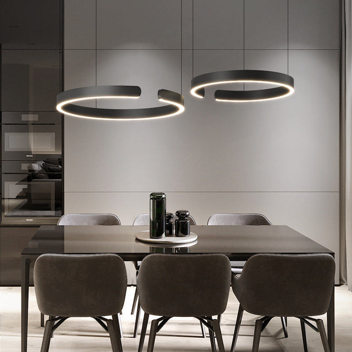 LumoRing: Moderno Lampadario a LED a Forma di Anello – Lampada Sospesa Elegante per Sala da Pranzo e Soggiorno