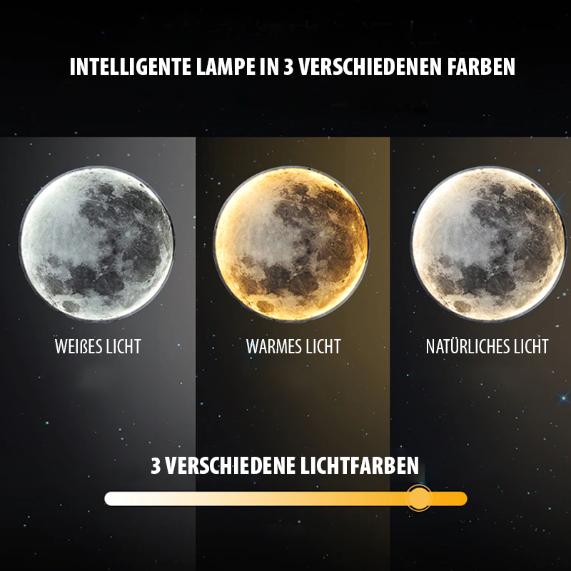 LunaAstra: Applique con effetto luce lunare e telecomando – lampada LED regolabile per camera da letto e soggiorno
