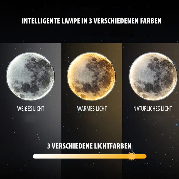 LunaAstra: Applique con effetto luce lunare e telecomando – lampada LED regolabile per camera da letto e soggiorno
