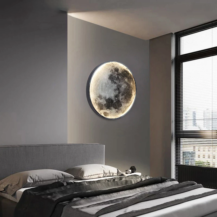 LunaAstra: Applique con effetto luce lunare e telecomando – lampada LED regolabile per camera da letto e soggiorno