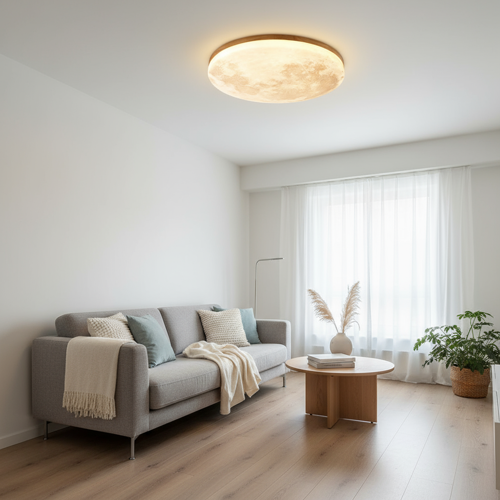LunaGlanz: Lampada da soffitto LED rotonda dal design minimalista