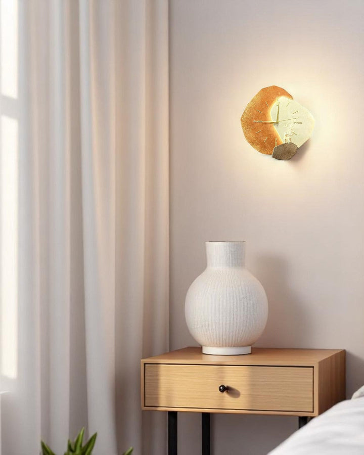 LunaVetro: Orologio da Parete di Design Moderno in Aspetto Cristallo con Illuminazione LED – per Soggiorno &amp; Ufficio