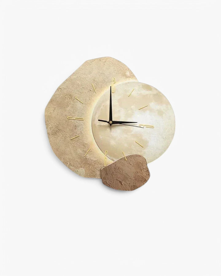 LunaVetro: Orologio da Parete di Design Moderno in Aspetto Cristallo con Illuminazione LED – per Soggiorno &amp; Ufficio