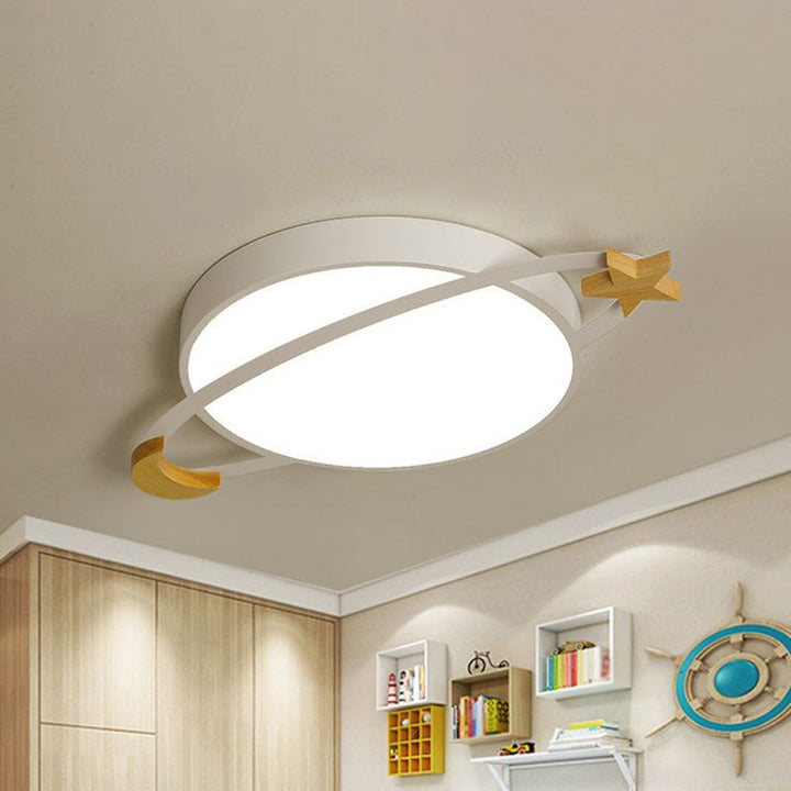 Luniva: Lampada a soffitto LED rotonda in Bianco, Verde e Grigio – per Camera da Letto e Soggiorno