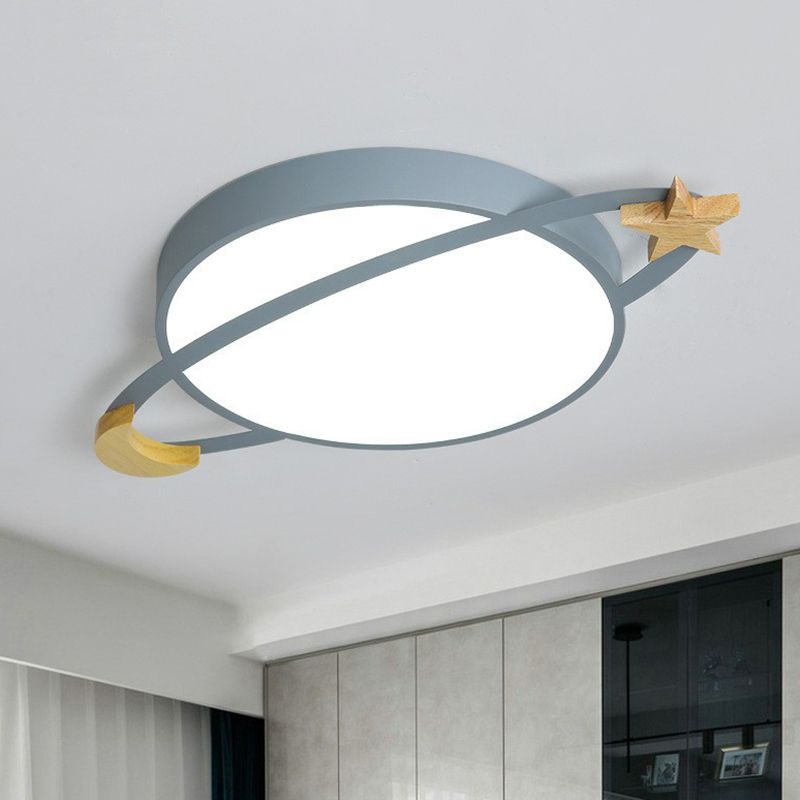 Luniva: Lampada a soffitto LED rotonda in Bianco, Verde e Grigio – per Camera da Letto e Soggiorno