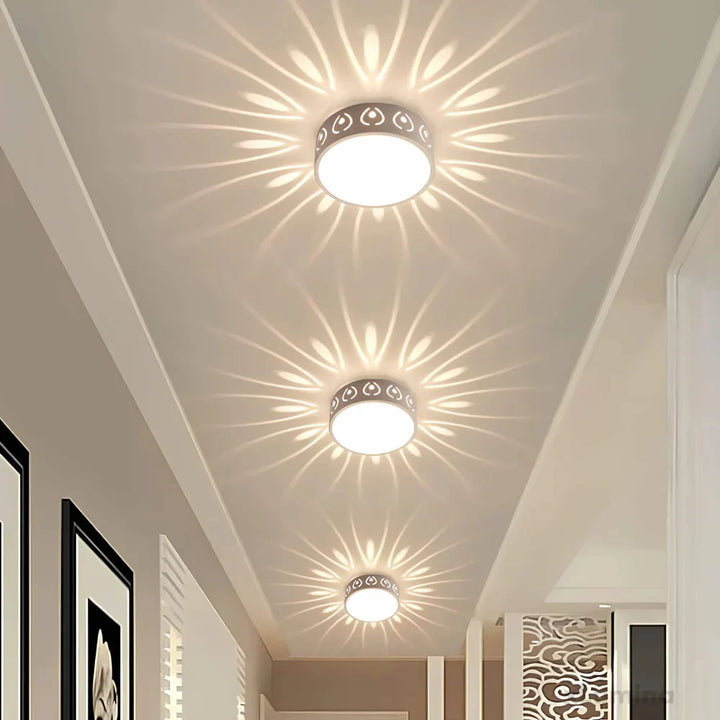 Lunoval: Lampada da soffitto LED a risparmio energetico con profilo piatto e luce elegante – per balconi e ingressi