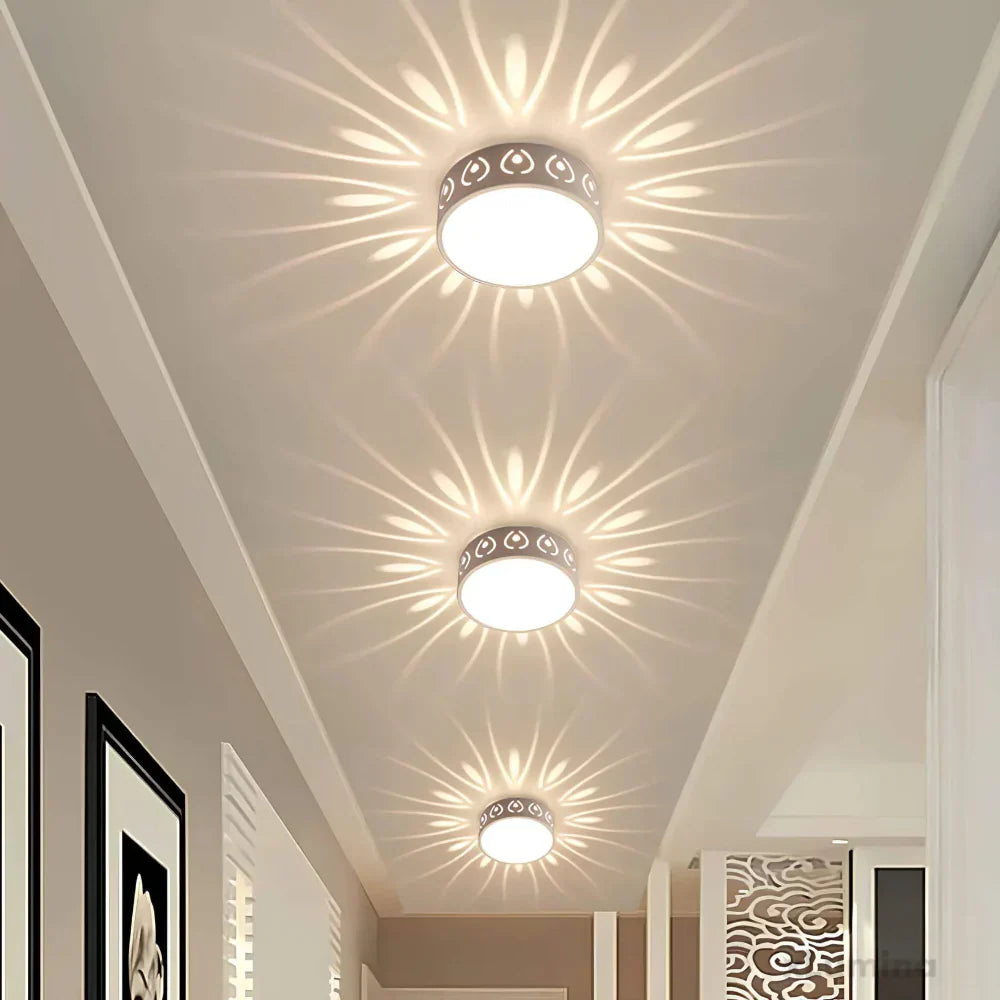 Moderna lampada da soffitto LED a risparmio energetico