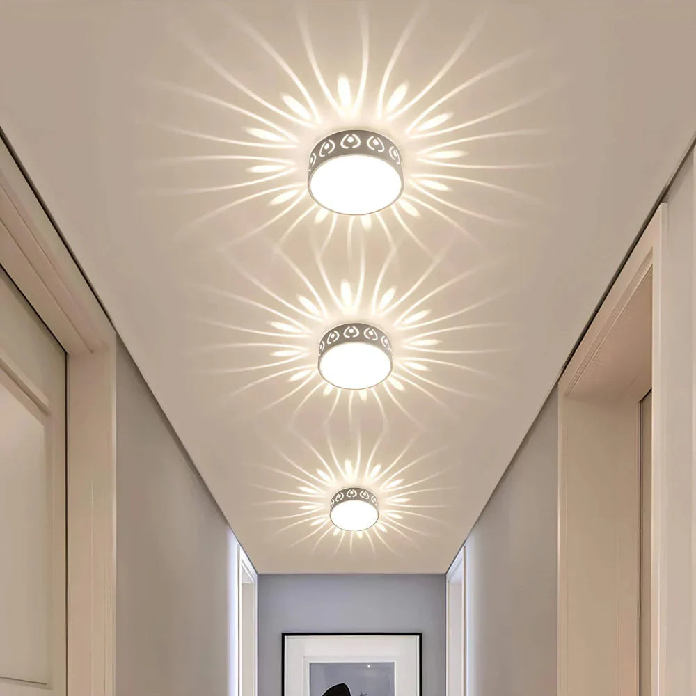 Lunoval: Lampada da soffitto LED a risparmio energetico con profilo piatto e luce elegante – per balconi e ingressi