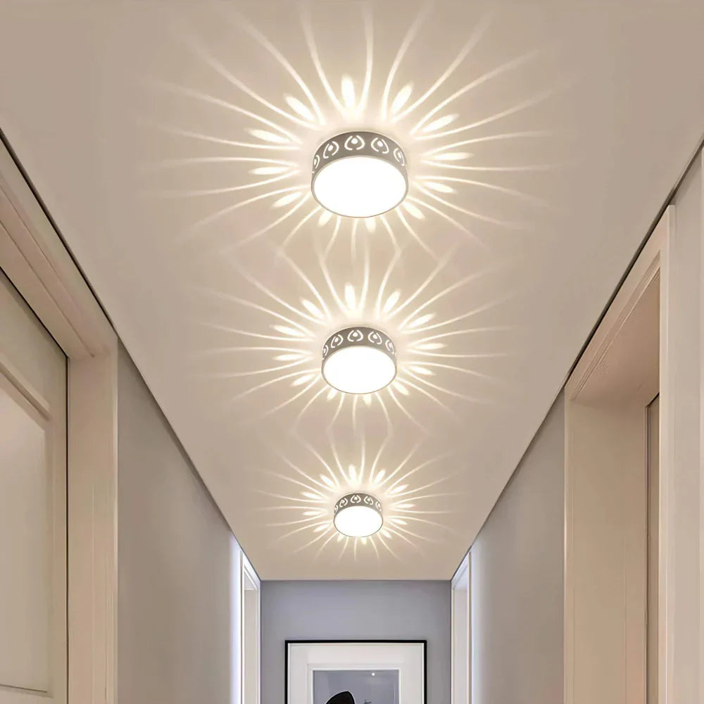 Moderna lampada da soffitto LED a risparmio energetico