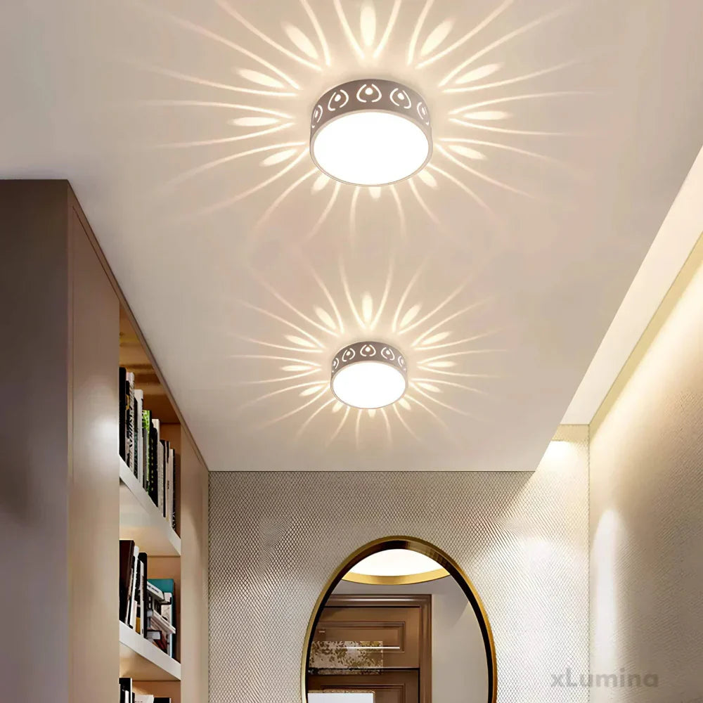 Moderna lampada da soffitto LED a risparmio energetico