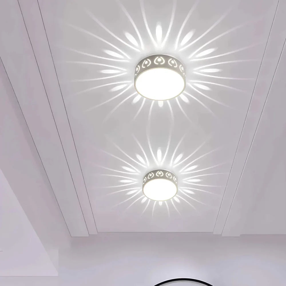 Lunoval: Lampada da soffitto LED a risparmio energetico con profilo piatto e luce elegante – per balconi e ingressi