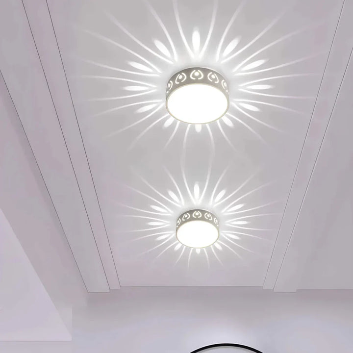 Lunoval: Lampada da soffitto LED a risparmio energetico con profilo piatto e luce elegante – per balconi e ingressi